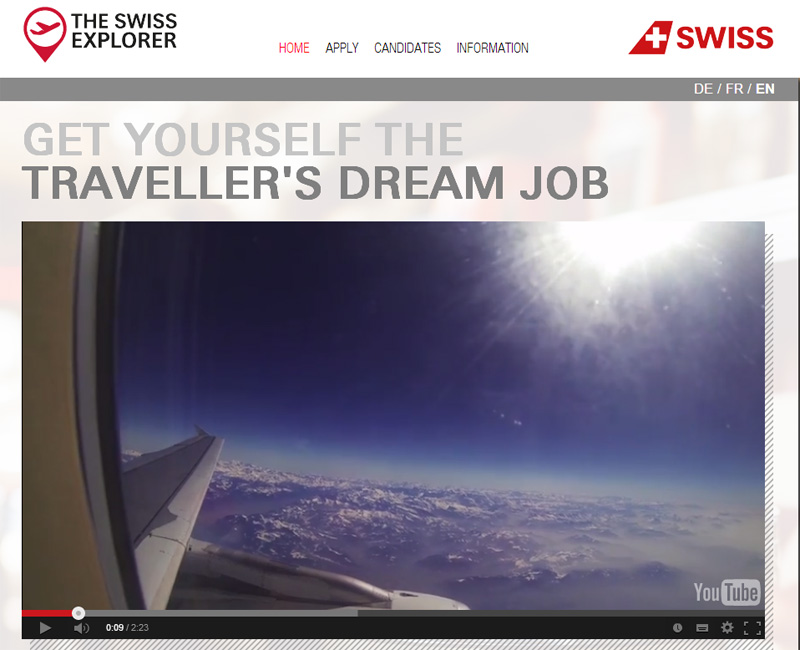 Lavorare viaggiando: Swiss Explorer con Swiss International Airlines
